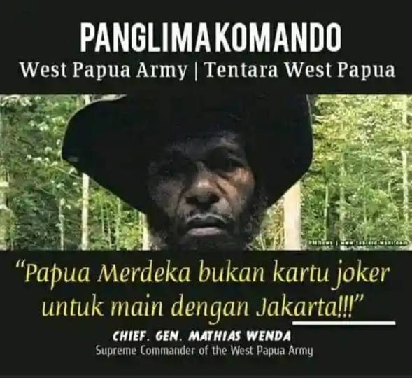 Hello World! Maklumat Duka Nasional atas Wafatnya Chief General Mathias Wenda, Panglima Komando WPA